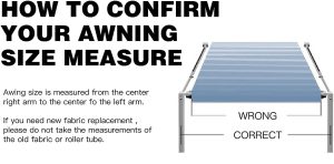 how to measure awning size
